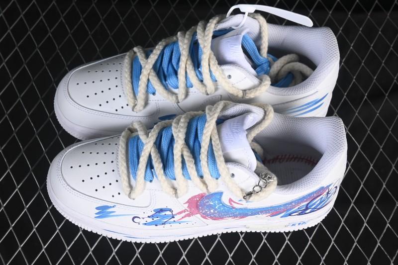 Nike Air Force 1'07 Low Libra Hand-Painted Zodiac Series Low-Top Casual Sneakers - 9231023