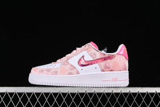 Nike Air Force 1 '07 Low Valentine's Day Limited Edition Pink Bear Sneakers - DH2920-111