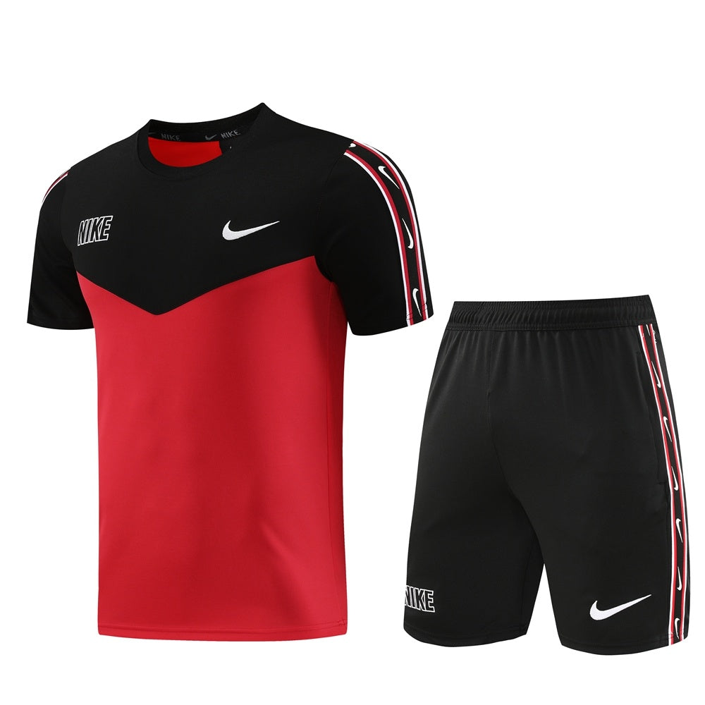 ND03 black and red shorts suit S-2XL