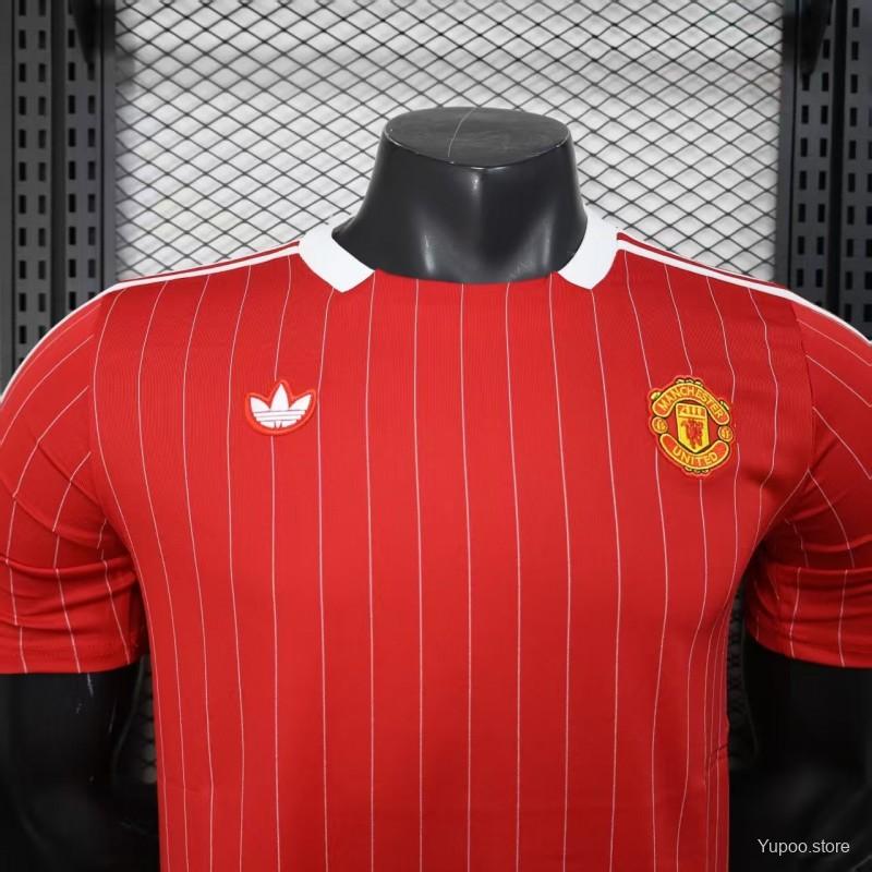 Player Version 25/26 Manchester United Red Adidas Original Casual Jersey