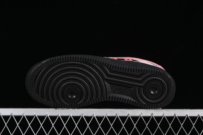 Nike Air Force 1 '07 Low Custom Anime Theme Black Sugar Heart Casual Sneakers with Lace-Up - ZH0316-012