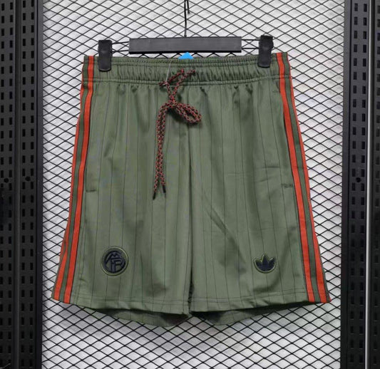 Player Version 25/26 Bayern Munich Olive Green with Orange Side Stripes Shorts
