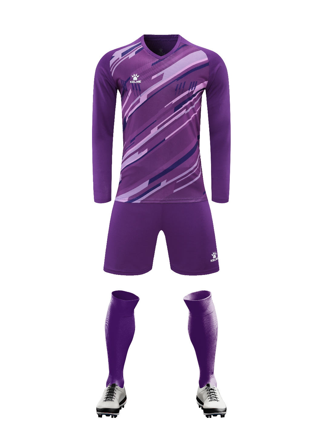K3286 Kalmei long-sleeved training suit set 6 colors, S--3XL