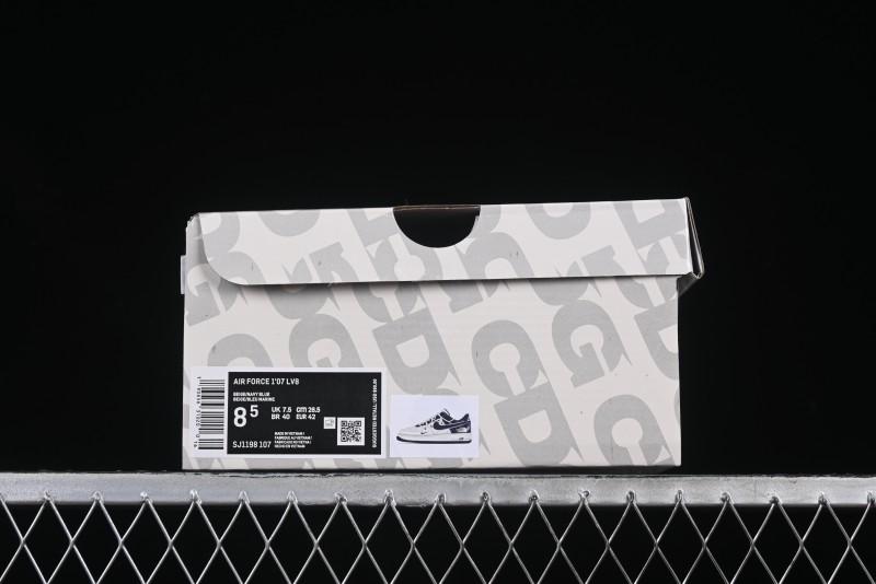 Nike Air Force 1 '07 Low The North Face Collaboration Beige Blue Patchwork Drawstring Casual Shoes - SJ1198-107