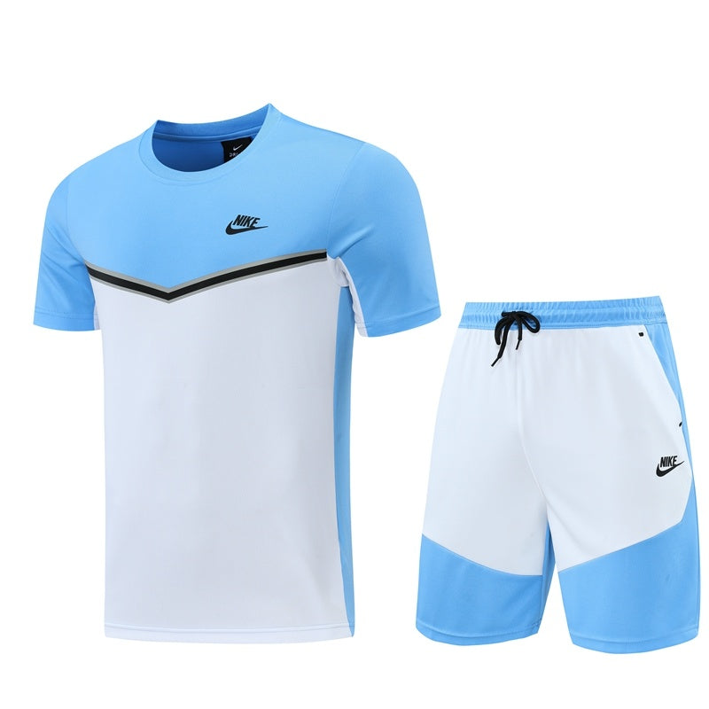 ND01 blue shorts suit S-2XL