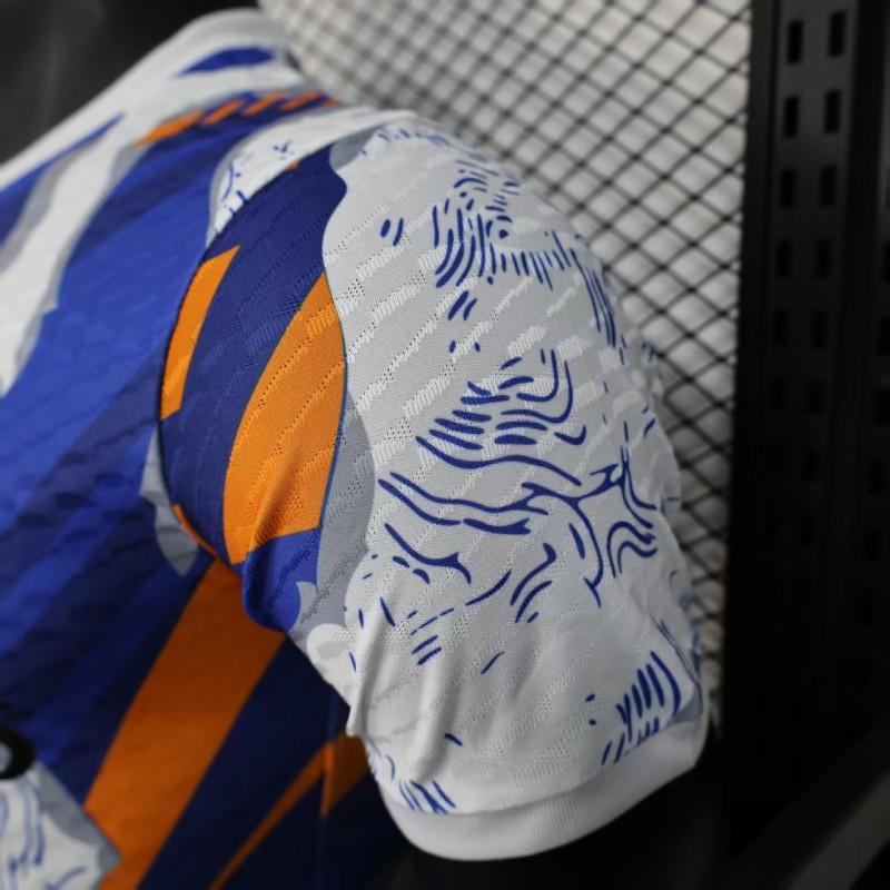 Player Version 25/26 Real Madrid Limited Edition Blue Orange Abstract Pattern Jersey