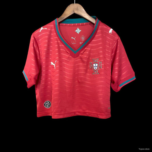2026 Portugal Home Women Cropped Jersey
