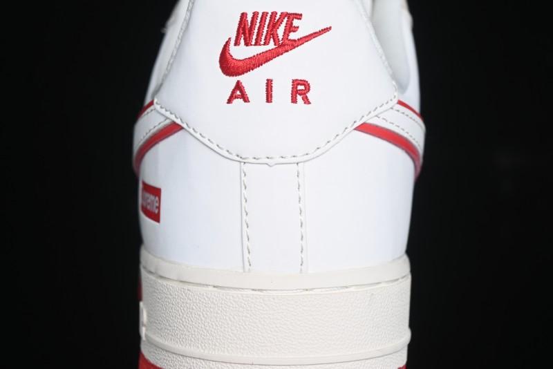 Nike Air Force 1 '07 Low Supreme Casual Sneakers in White/Red - DF0188-011