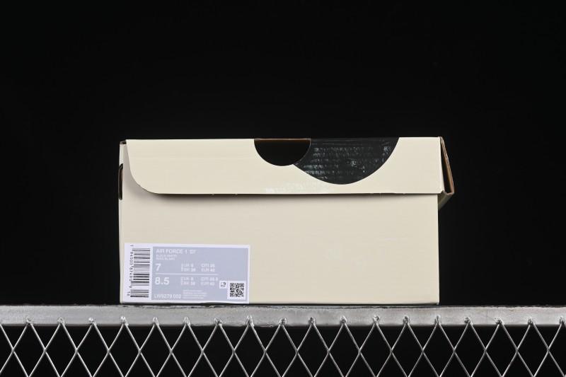 Nike Air Force 1'07 Low Stussy Collaboration Dark Grey Woven Casual Sneakers - LW9279-002