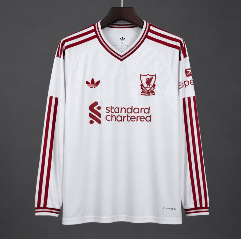26/27 Liverpool Away White Long Sleeve Jersey