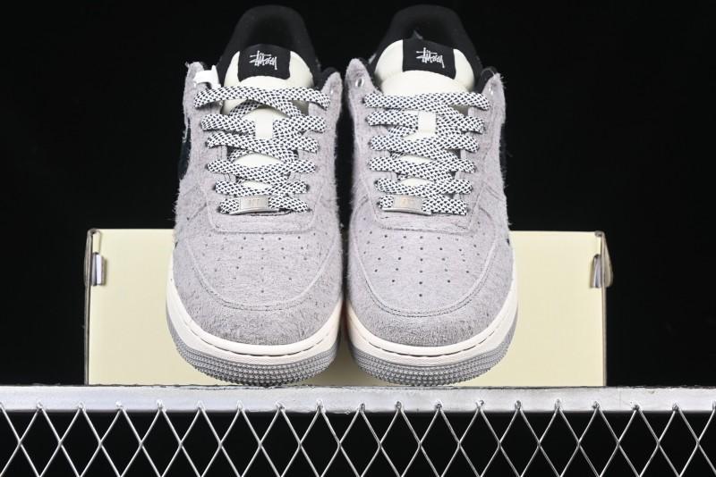 Nike Air Force 1 '07 Low Stussy Collaboration - Suede Grey Low-Top Casual Sneakers - SJ6698-018