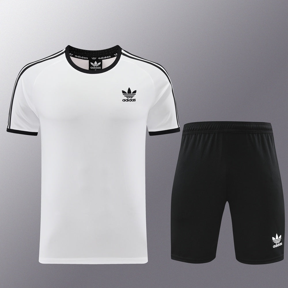 AD07 white shorts suit S-2XL