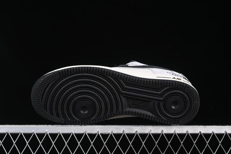 Nike Air Force 1 '07 Low The North Face Collaboration Beige Grey Carbon Black Swoosh Low-Top Casual Sneakers - XZ6188-916