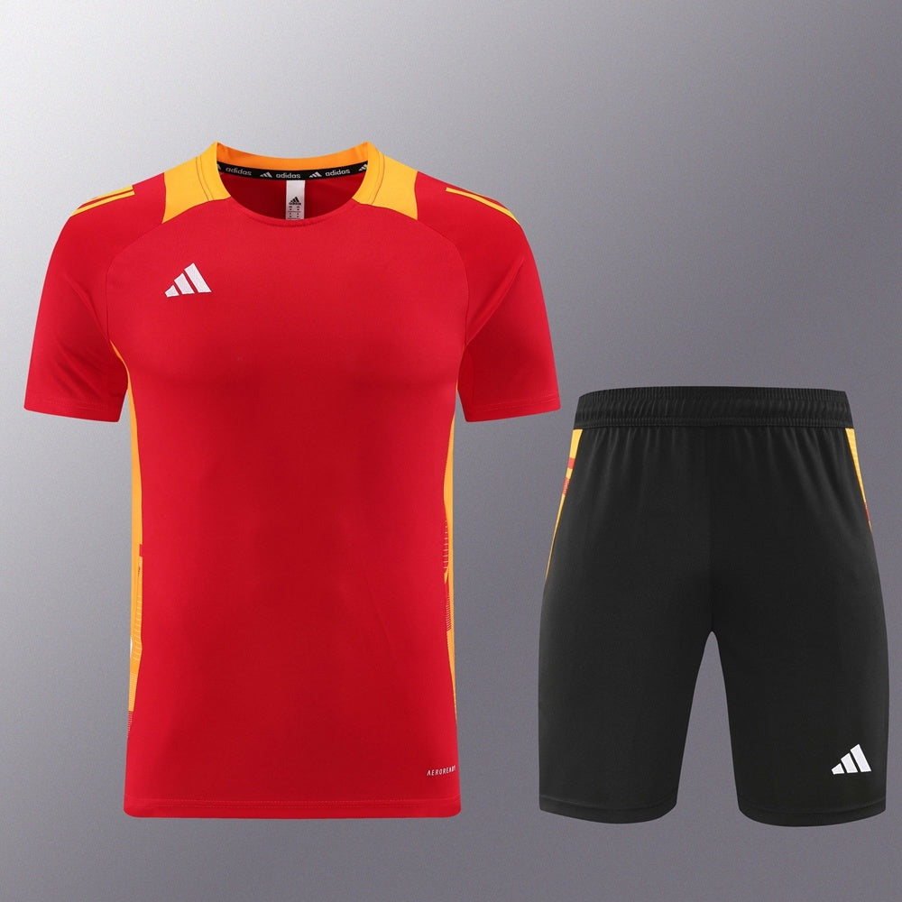 AD08 red shorts suit S-2XL