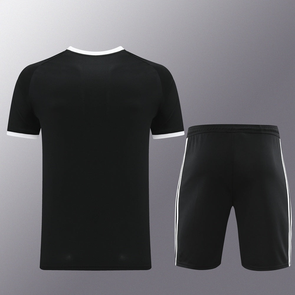 AD07 black shorts suit S-2XL