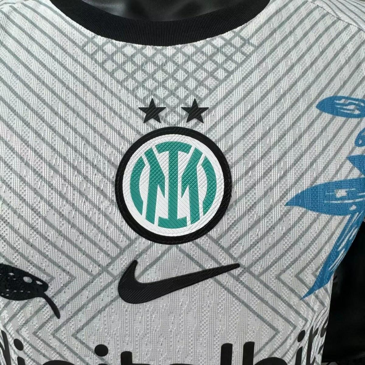 Player Version 25/26 Inter Milan White with Snake and Floral Pattern Jersey