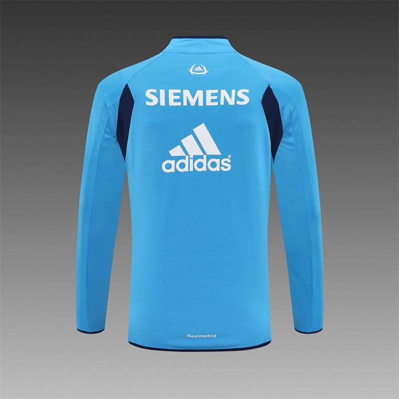 Retro 05/06 Real Madrid Light Blue Half Zipper Jacket