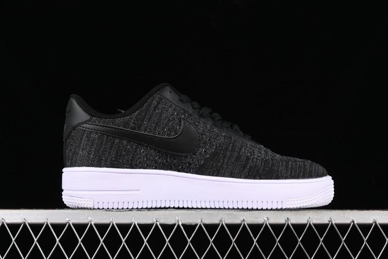 Nike Air Force 1 '07 Low 2.0 Black Flyknit Casual Sneakers - CI0051-300