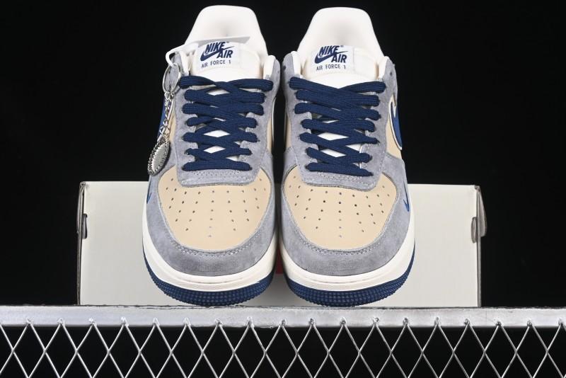 Nike Air Force 1 '07 Low Volon Bear Collaboration Blue Swoosh Casual Sneakers - KK1988-045