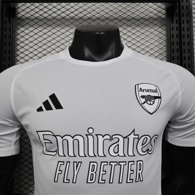 Player Version 25/26 Arsenal White with Emirates Sponsor Jersey