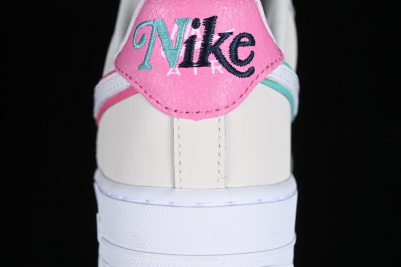 Nike Air Force 1 '07 Low Grey White Pink Casual Sneakers - HM3694-011