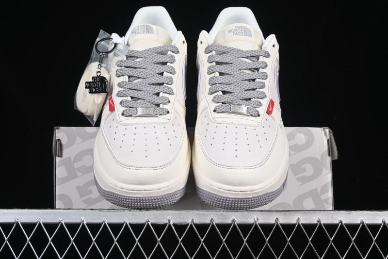 Nike Air Force 1 '07 Low The North Face Collaboration Beige Grey Red Label Casual Sneakers - BB7518-009