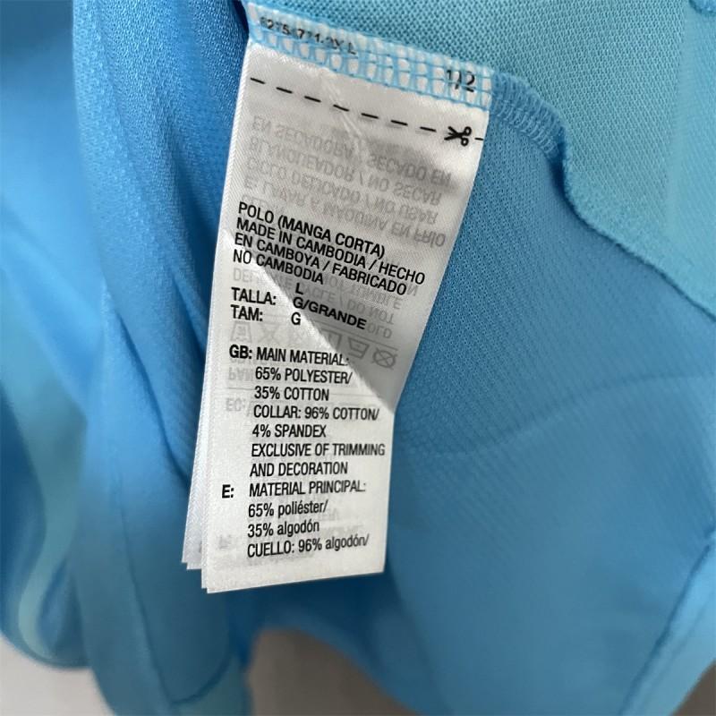 25/26 Flamengo Light Blue Polo Jersey S-XXXXL