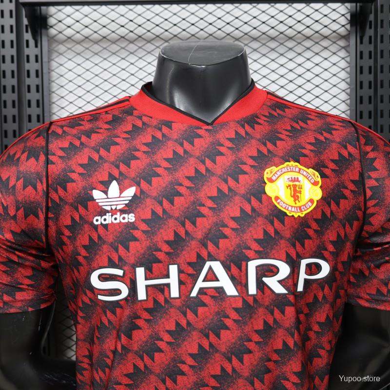 Player Version  26/27 Manchester United  Home Red Vintage Remake   Jersey