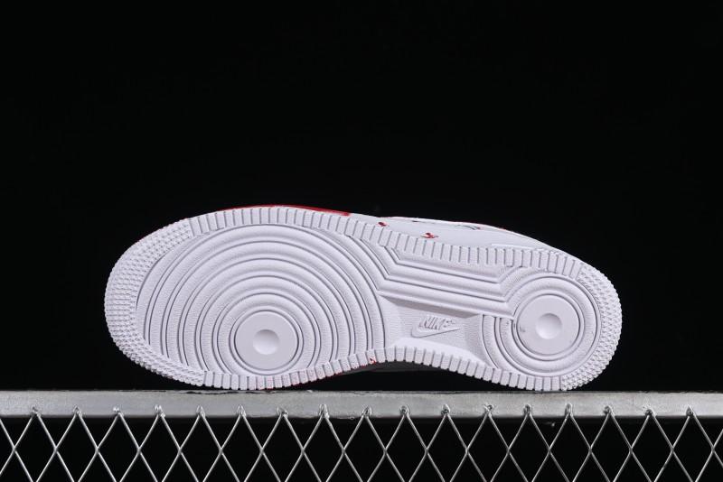 Nike Air Force 1 '07 Low Casual Sneakers with Anime Graffiti Style Crime Scene Design - 315122-211