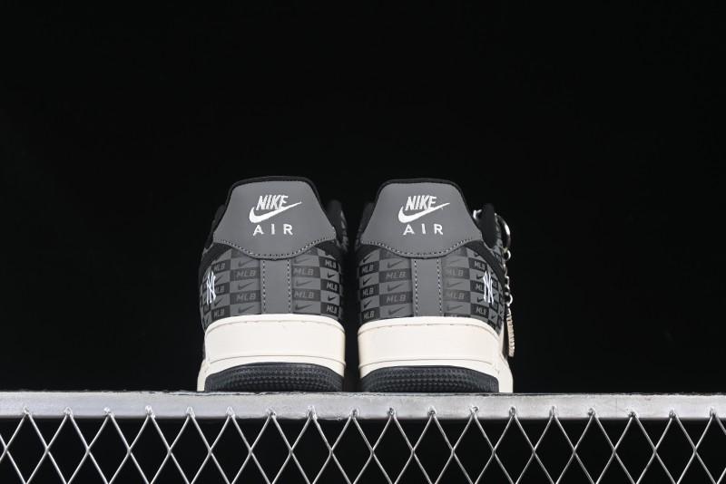 Nike Air Force 1 '07 Low MLB Collaboration Dark Checkered Beige Low-Top Casual Sneakers - DF0188-038