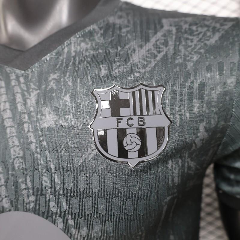 Player Version 26/27 FC Barcelona Dark Olive Green with Grunge Graffiti Third Jersey