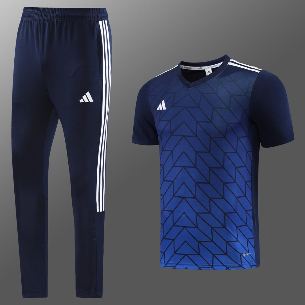 AD05 sapphire blue trousers suit S-2XL