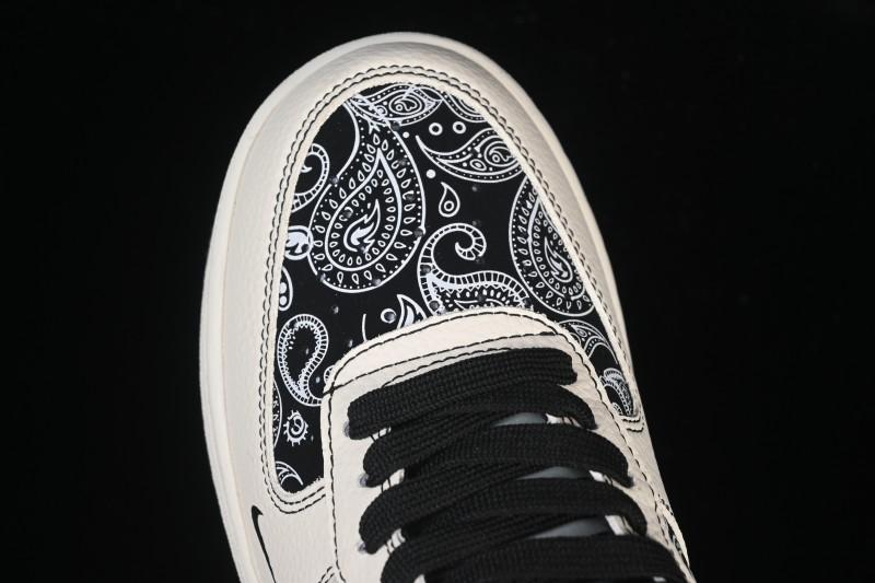 Nike Air Force 1'07 Low Cashew Flower Classic White Black Low-Top Casual Sneakers - ZD1988-005