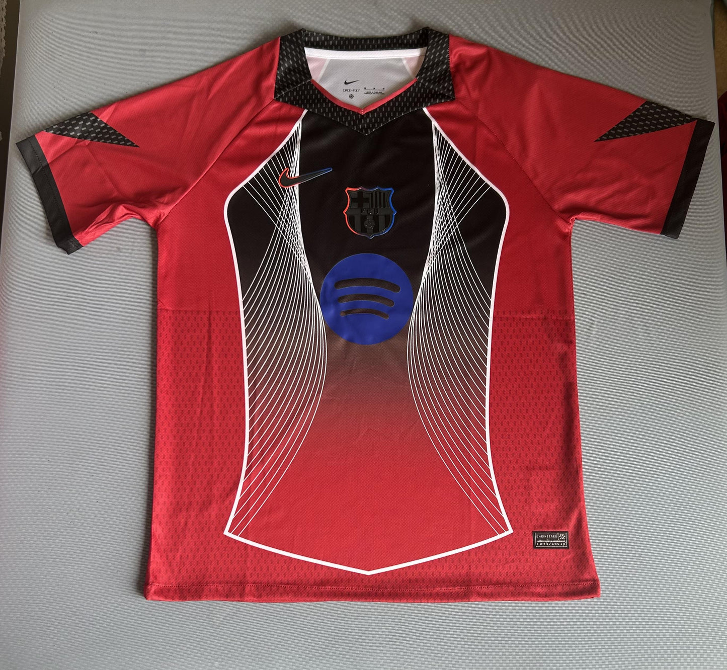 25/26 Barcelona Red with Black Panel Spotify Jersey