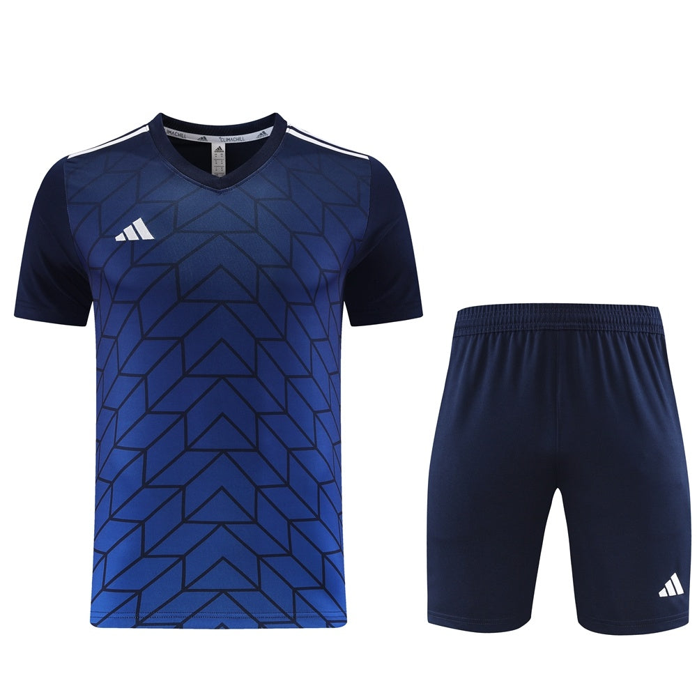 AD05 sapphire blue shorts suit S-2XL