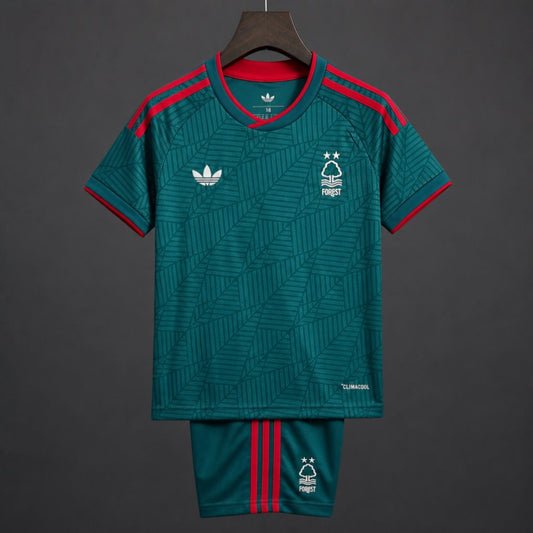 26/27 Kids Nottingham Forest Away Teal Kits Jersey