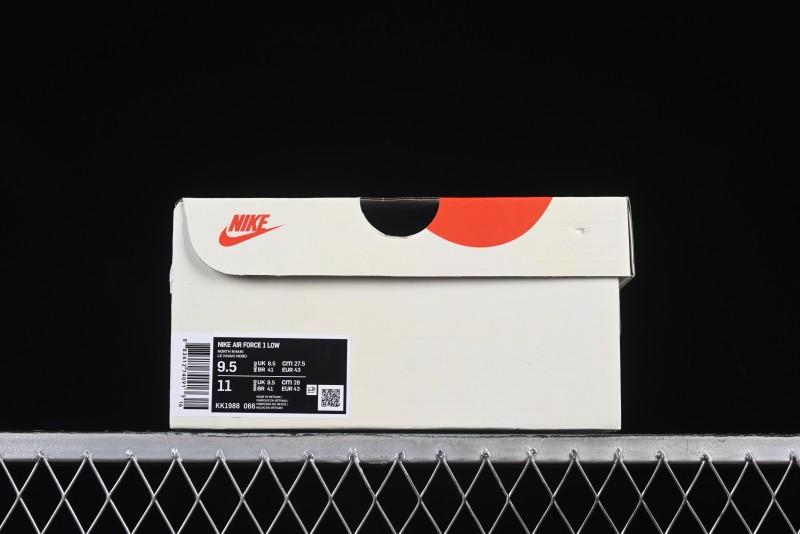 Nike Air Force 1'07 Low Dior Collaboration Red Black Zebra Print Casual Sneakers - KK1988-066