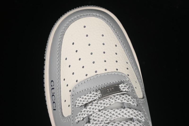 Nike Air Force 1 '07 Low Gucci Collaboration Grey Blue Swoosh Casual Sneakers - XS1958-543