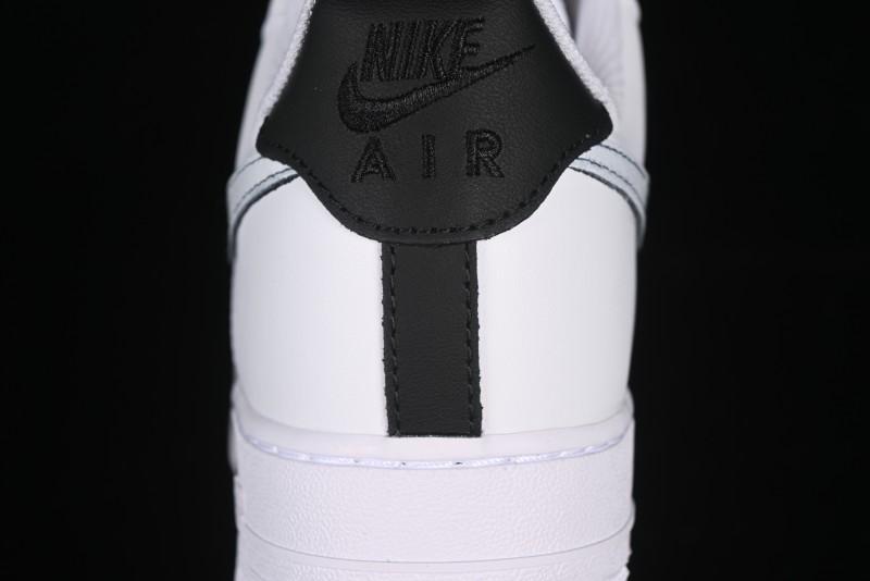 Nike Air Force 1 '07 Low Casual Sneakers in White-Black Gradient with Full-Length Air Cushion - ZH0316-078