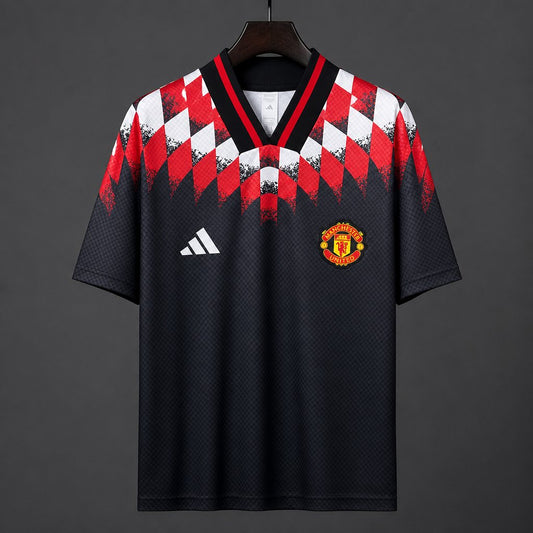 26/27 Manchester United Black Diamond Pattern Pre-Match Jersey
