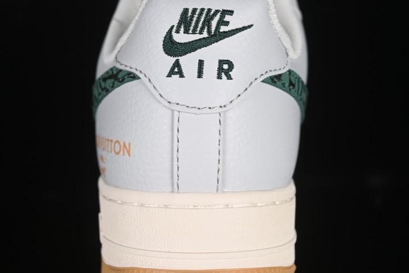 Nike Air Force 1 '07 Low LV Collaboration Green Stone Grain Gum Sole Casual Sneakers - ZH2598-306