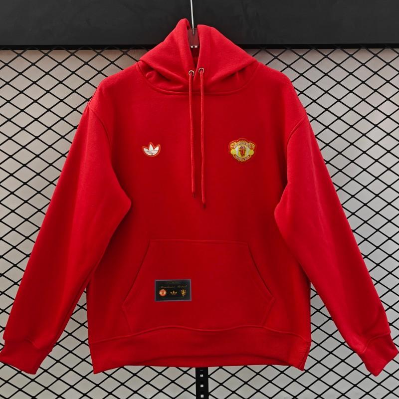 25/26 Manchester United Retro Embroidered Logo Hoodie 9 Colors