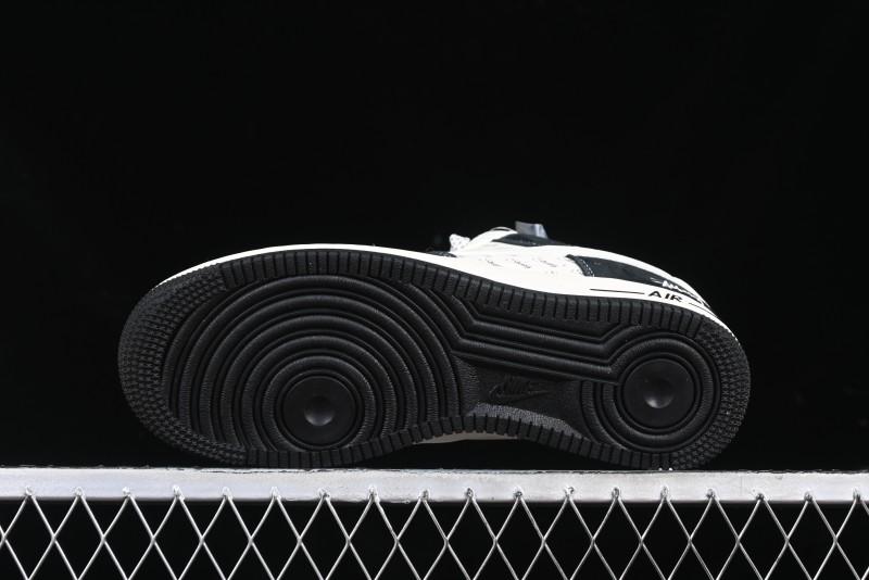 Nike Air Force 1 '07 Low Stussy Collaboration - Black White Casual Sneakers - XZ6188-671