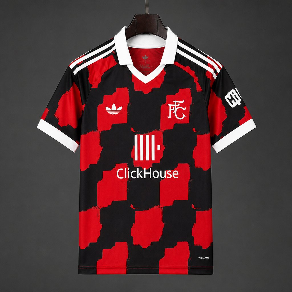 26/27 Fulham Away Red With Black Jersey