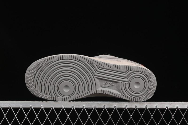 Nike Air Force 1 '07 Low LV Collaboration Beige Grey Snake Swoosh Casual Sneakers - XX3168-130