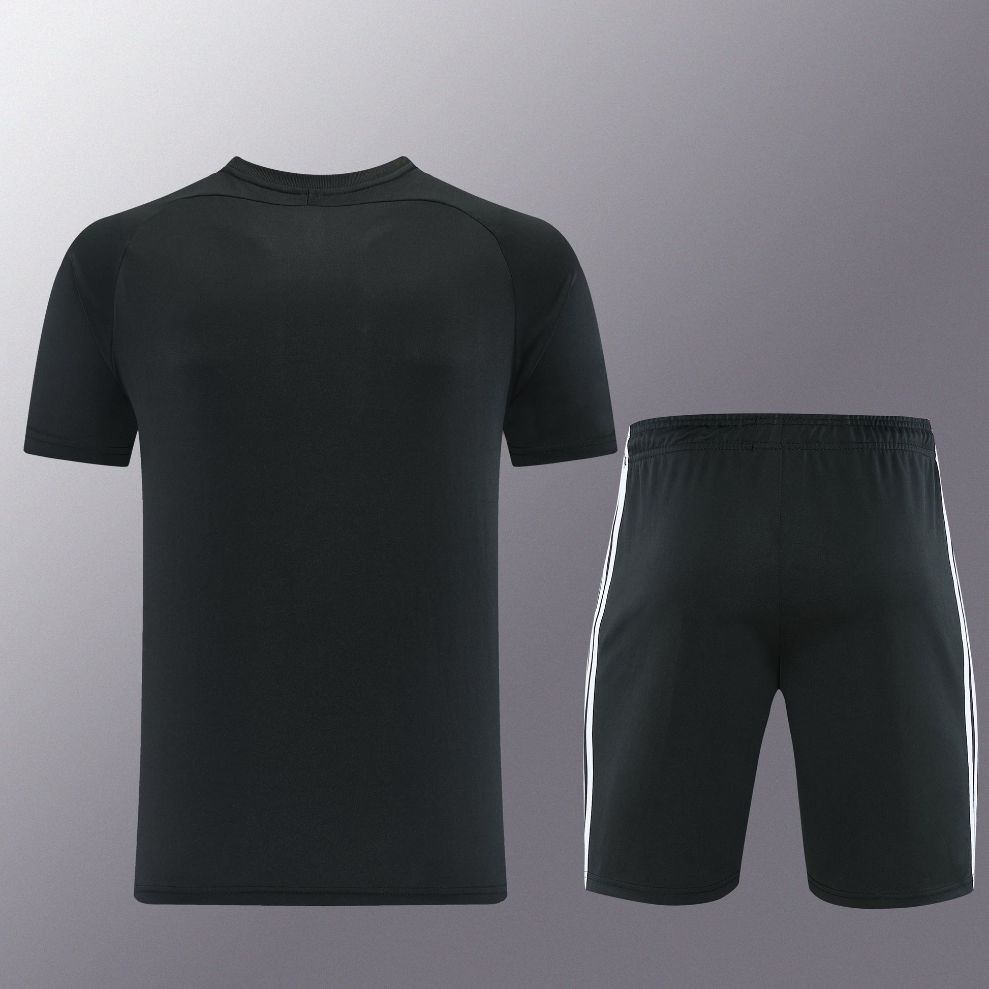 AD16 black shorts suit S-2XL