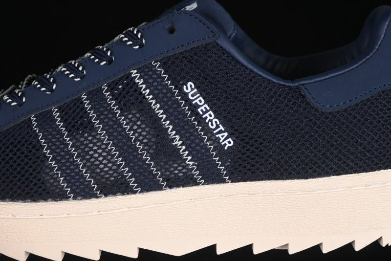 Adidas Clot x Superstar Shell Toe Casual Sneakers with Serrated Edge Design - IH3644