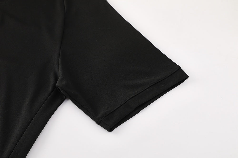 ND09 black shorts suit S-2XL