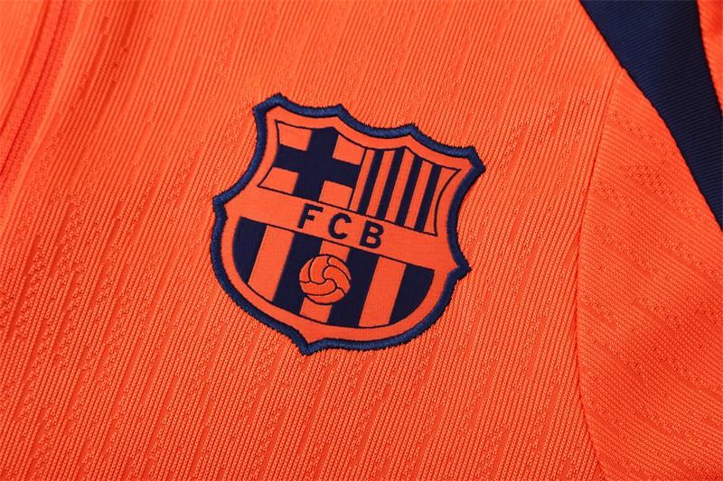 Player Version 25/26 Barcelona Orange T90 Half Zipper Jacket+Long Pants