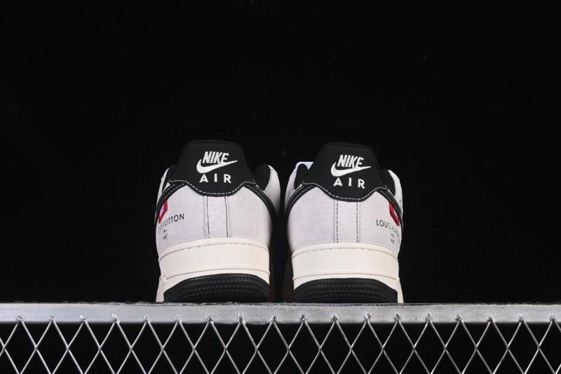 Nike Air Force 1 '07 Low LV Collaboration Black Swoosh Woven Label Casual Sneakers - CX5050-Y23